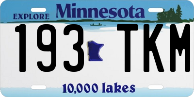 MN license plate 193TKM