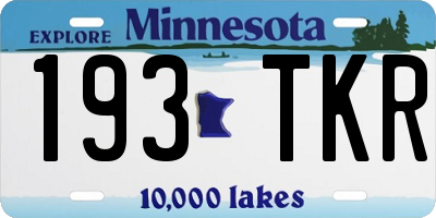 MN license plate 193TKR