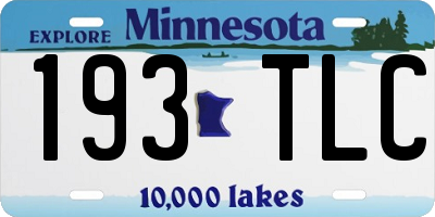 MN license plate 193TLC