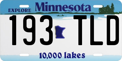 MN license plate 193TLD