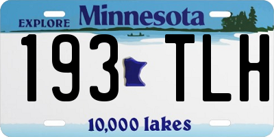 MN license plate 193TLH