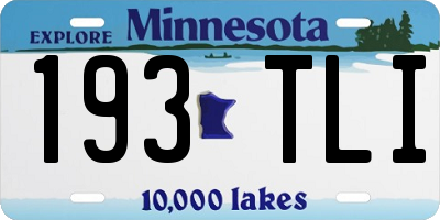 MN license plate 193TLI