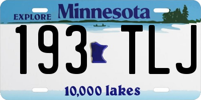 MN license plate 193TLJ