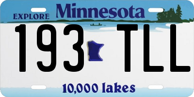 MN license plate 193TLL