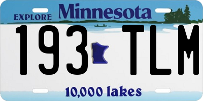 MN license plate 193TLM