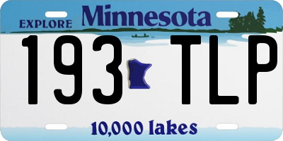 MN license plate 193TLP