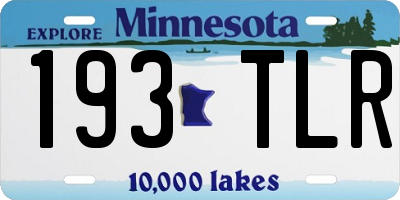 MN license plate 193TLR