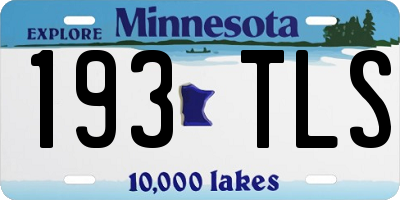 MN license plate 193TLS