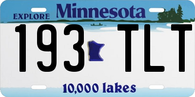 MN license plate 193TLT