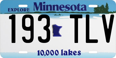 MN license plate 193TLV