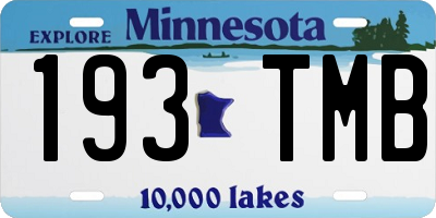 MN license plate 193TMB
