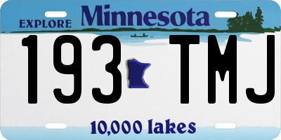 MN license plate 193TMJ