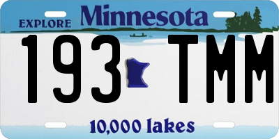 MN license plate 193TMM