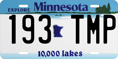 MN license plate 193TMP