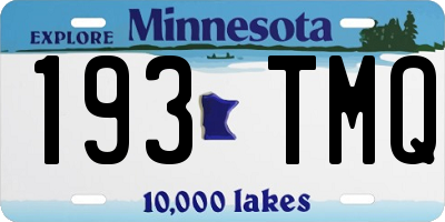 MN license plate 193TMQ