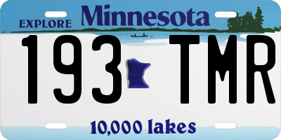 MN license plate 193TMR