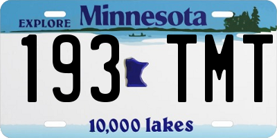MN license plate 193TMT