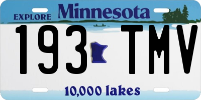 MN license plate 193TMV