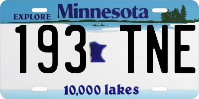 MN license plate 193TNE