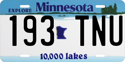 MN license plate 193TNU