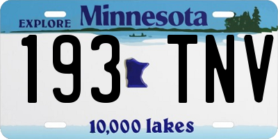 MN license plate 193TNV