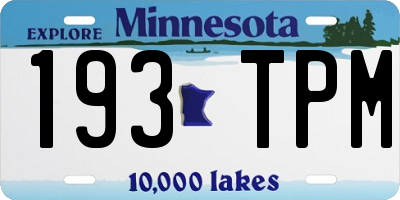 MN license plate 193TPM