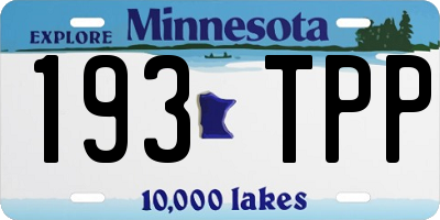 MN license plate 193TPP