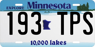 MN license plate 193TPS