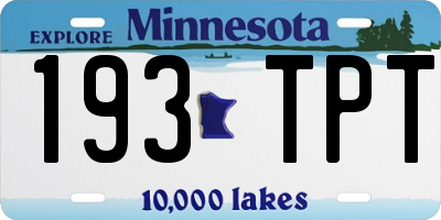 MN license plate 193TPT