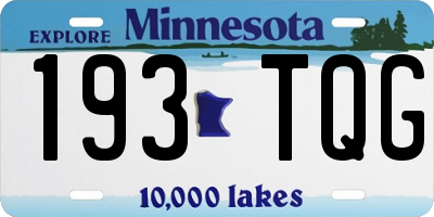 MN license plate 193TQG