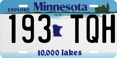 MN license plate 193TQH