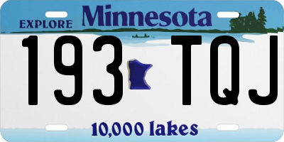 MN license plate 193TQJ