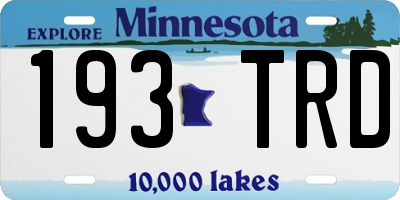 MN license plate 193TRD
