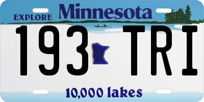 MN license plate 193TRI