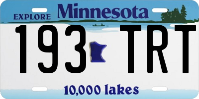 MN license plate 193TRT