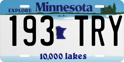 MN license plate 193TRY