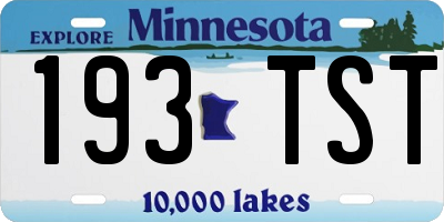 MN license plate 193TST