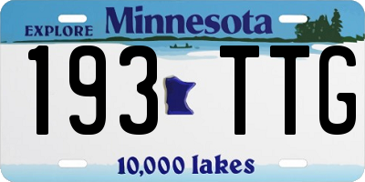 MN license plate 193TTG