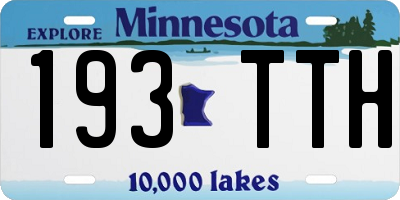 MN license plate 193TTH