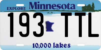 MN license plate 193TTL