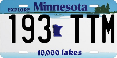 MN license plate 193TTM