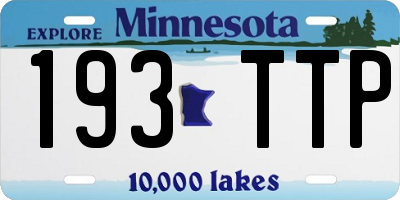 MN license plate 193TTP