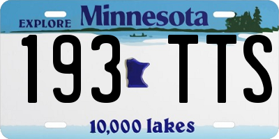 MN license plate 193TTS