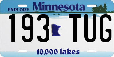 MN license plate 193TUG