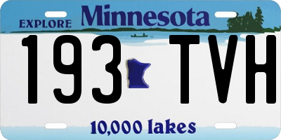 MN license plate 193TVH