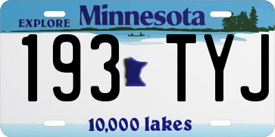 MN license plate 193TYJ