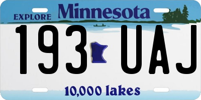 MN license plate 193UAJ