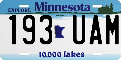 MN license plate 193UAM