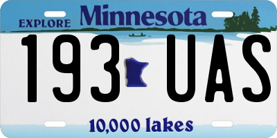 MN license plate 193UAS