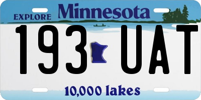 MN license plate 193UAT